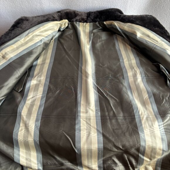 1950s Gray Mouton Sheepskin Fur Jacket Coat - Picture 12 of 14